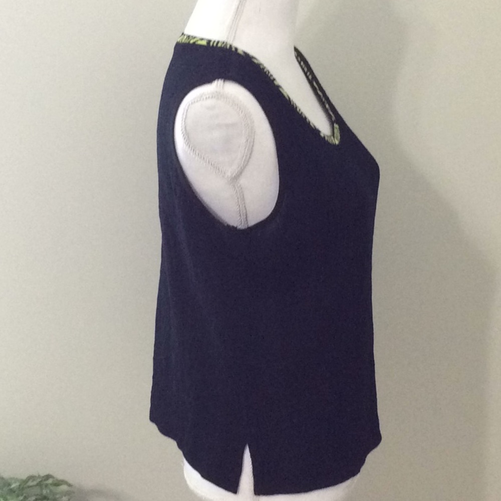 ❤️ MING WANG black sleeveless knit shell, sz M - Picture 3 of 7